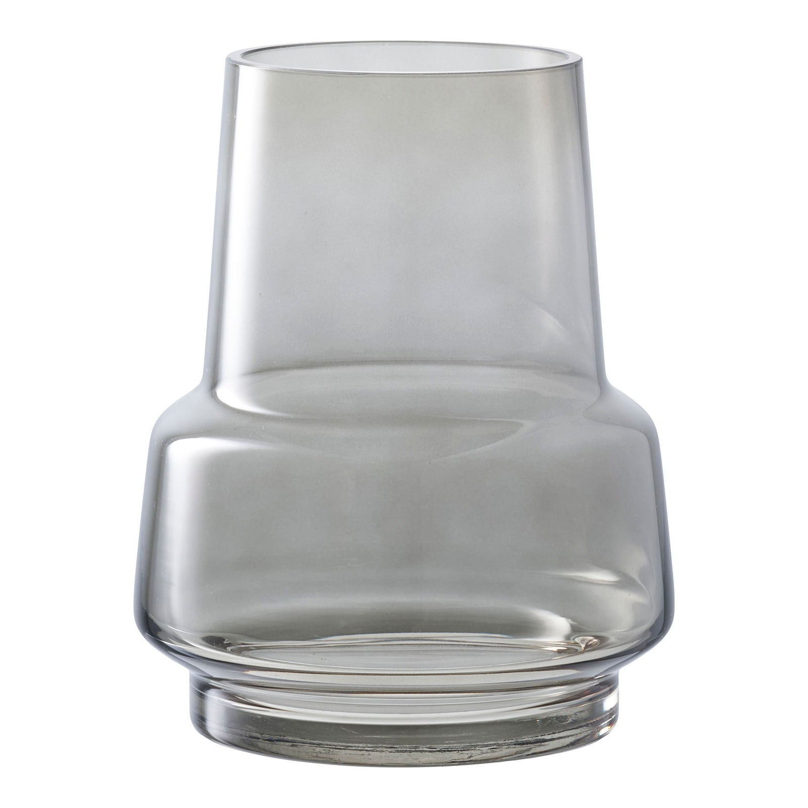 Produktbillede af HOUSE NORDIC vase rund smoked grå glas Ø15x19 i premium kvalitet
