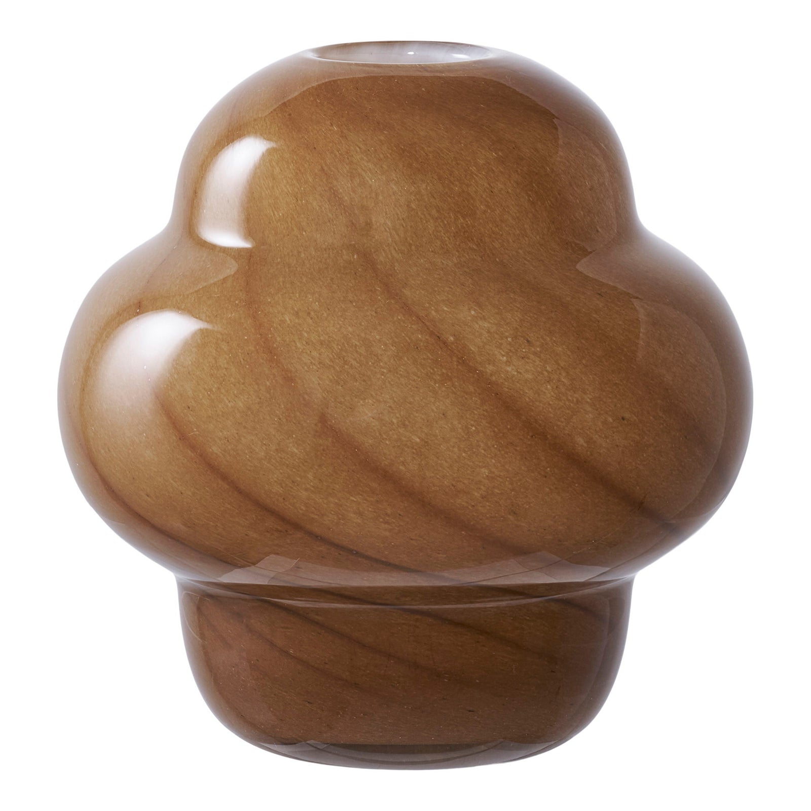 Produktbillede af HOUSE NORDIC vase rund brun glas Ø16,5x17 i premium kvalitet