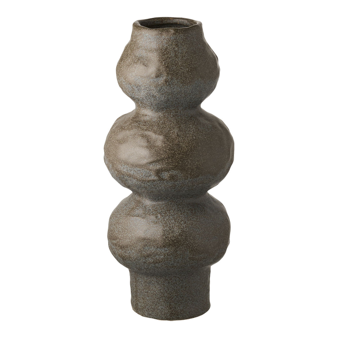 HOUSE NORDIC vase rund mørkegrå keramik H:33,5