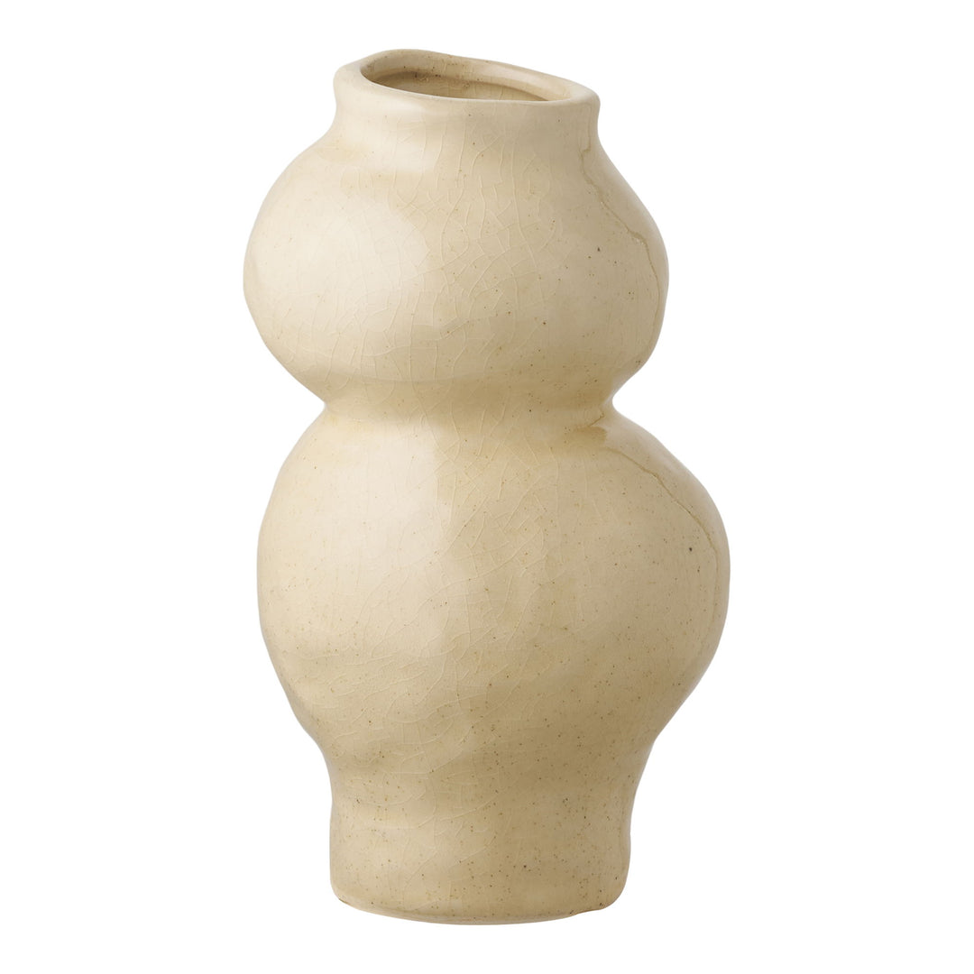 HOUSE NORDIC vase rund beige keramik H:19,5