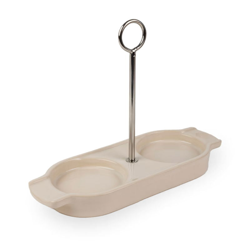 Produktbillede af Peugeot Linea Keramisk Bakke Med Håndtag Cremehvid på tilbud i premium kvalitet