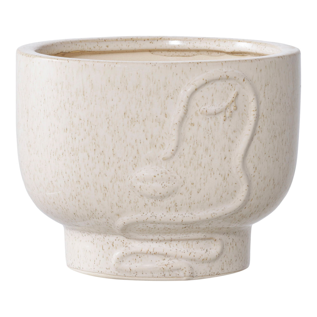Produktbillede af HOUSE NORDIC urtepotte rund beige keramik Ø15x12 i premium kvalitet