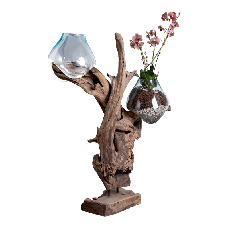 San Marino Waterdrop - 2 vanddråber skåle i glas med træfod h100 cm ❤ Stort online udvalg i HouNordic ❤ Billig fragt og hurtig levering 2 - 5 hverdage ❤ Varenummer: BGH-42529397539068 / Ean: &