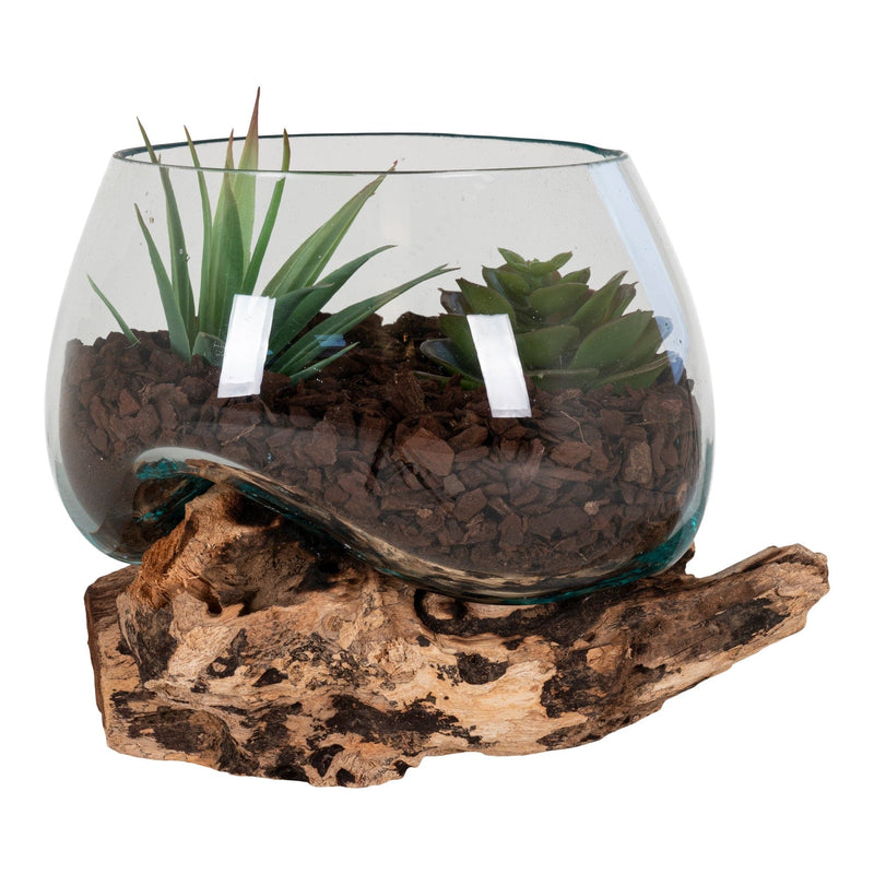San Marino Waterdrop - Vanddråbe skål i glas med træfod Ø15xH15 cm ❤ Stort online udvalg i HouNordic ❤ Billig fragt og hurtig levering 2 - 5 hverdage ❤ Varenummer: BGH-42529397801212 / Ean: &