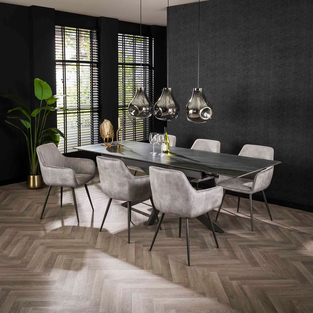 Produktbillede af Sleek Spisebord med keramisk topplade og udtræksplader længde 160-240 cm. på tilbud i høj kvalitet