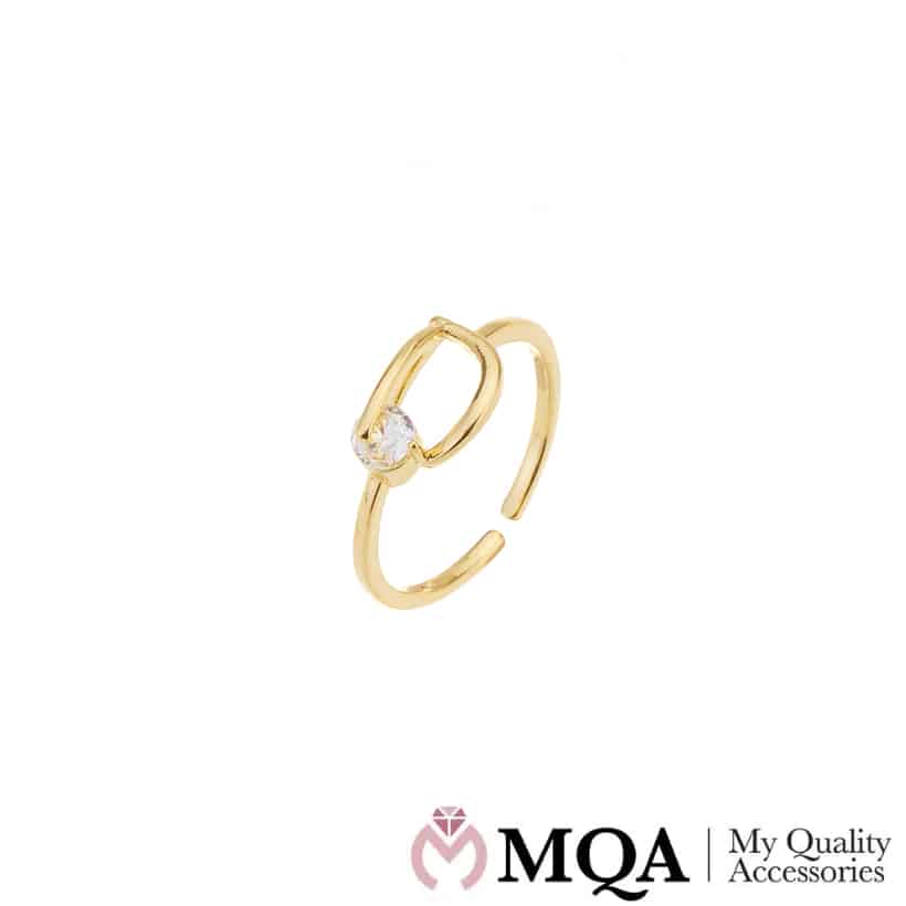 Produktbillede af Ring elegant og minimalistisk design med lille funklende sten på tilbud