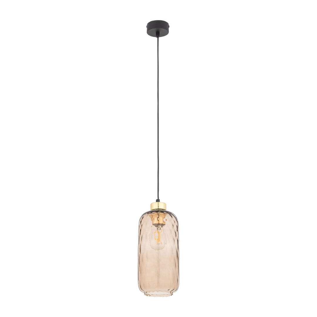 TK Pescara loftlampe glas og sort metal