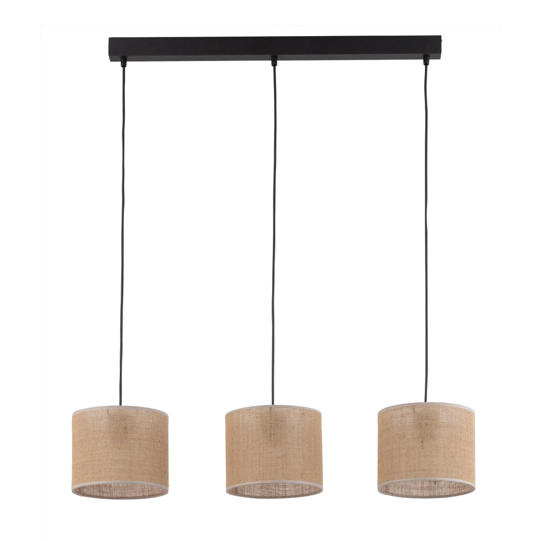 TK Jute loftlampe m. 3 skærme natur jute