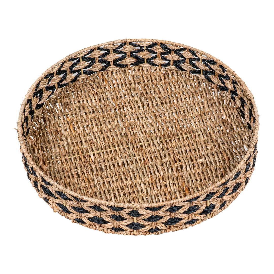 Bakke i søgræs sort/natur rundt Ø38 cm