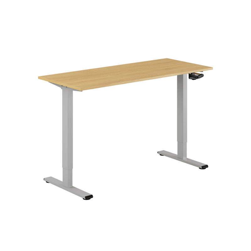 Produktbillede af ECO Hæve/Sænkebord manuelt 140x60cm Eg-grå på tilbud