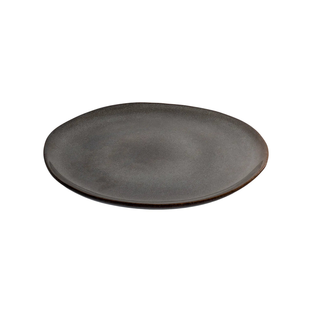 HOUSE NORDIC  Frokosttallerken keramik grå/brun ø21 cm sæt af 4