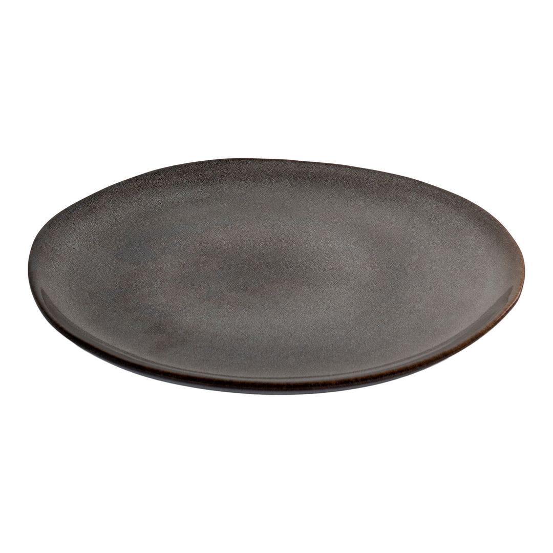 HOUSE NORDIC  Middagstallerken keramik grå/brun ø27cm sæt af 4