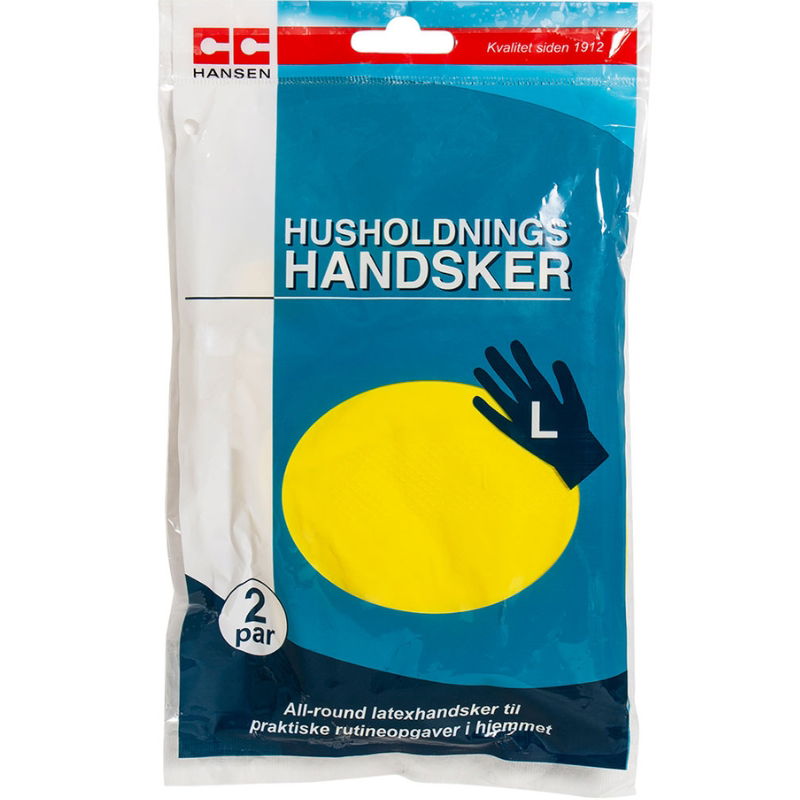 Produktbillede af Husholdningshandsker L 2 Par Cc Hansen på tilbud i premium kvalitet