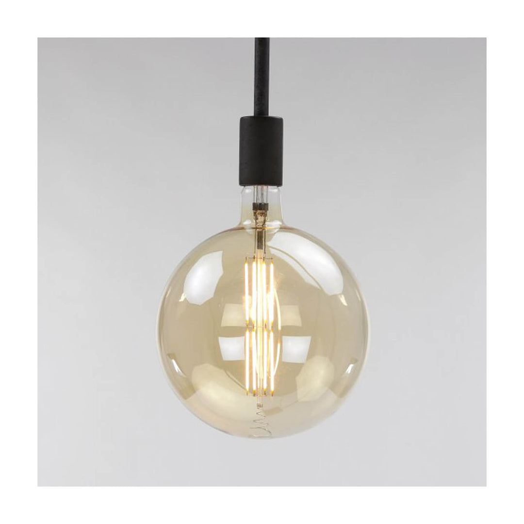 FURBO rund LED pære ravfarvet glas