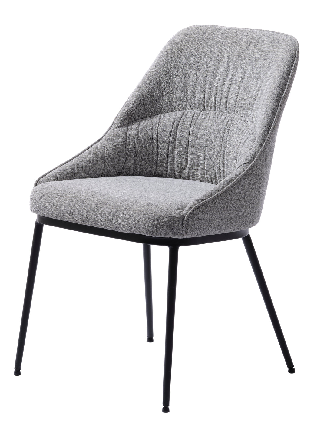 Meridian spisebordsstol grå tweed polyester og sorte ben