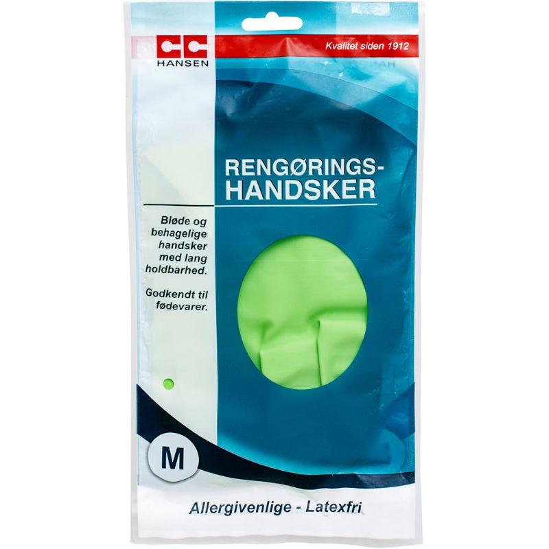 Produktbillede af Rengøringshandsker M Latexfri Cc Hansen på tilbud i premium kvalitet