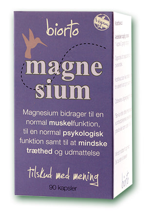 Biorto Magnesium Citrat Vitality 90 kaps. LETTERE BESKADIGET ETIKET