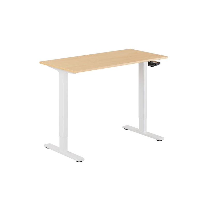 Produktbillede af ECO Hæve/Sænkebord manuelt 120x60cm Bøg-hvid på tilbud