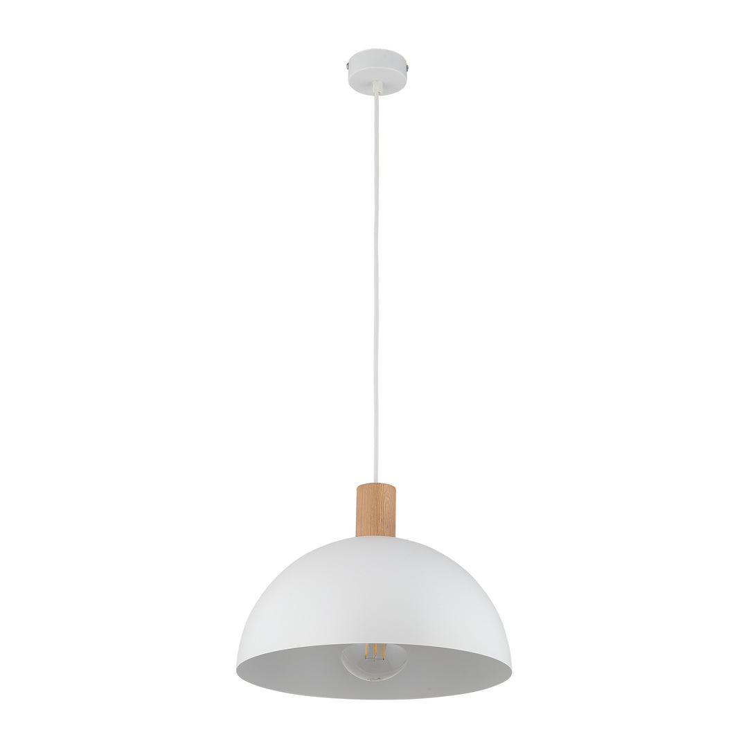 TK Oslo loftlampe hvid metal og træ