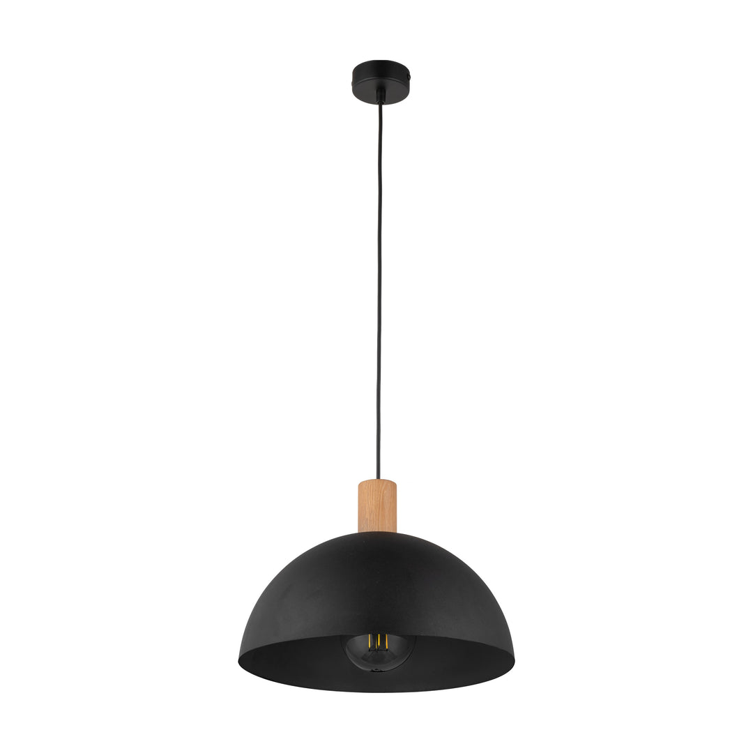TK Oslo loftlampe sort metal og træ
