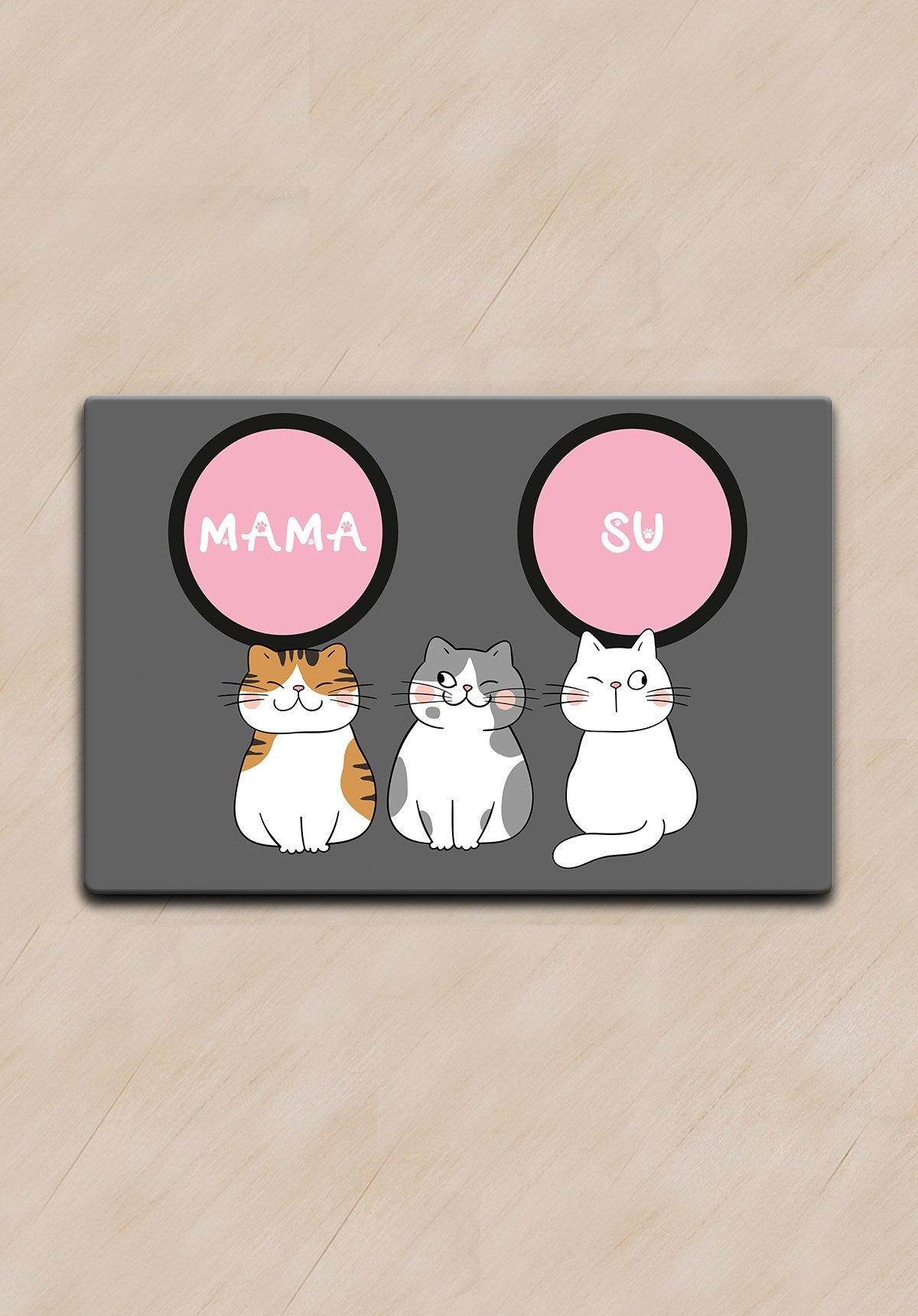 Produktbillede af TEPPI Yummy kattebakkemåtte rektangulær multifarvet PVC 40x60 i premium kvalitet