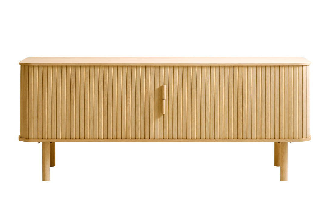Cavo TV-bord m. 2 skydelåger og 2 hylder natur egetræ 160x40