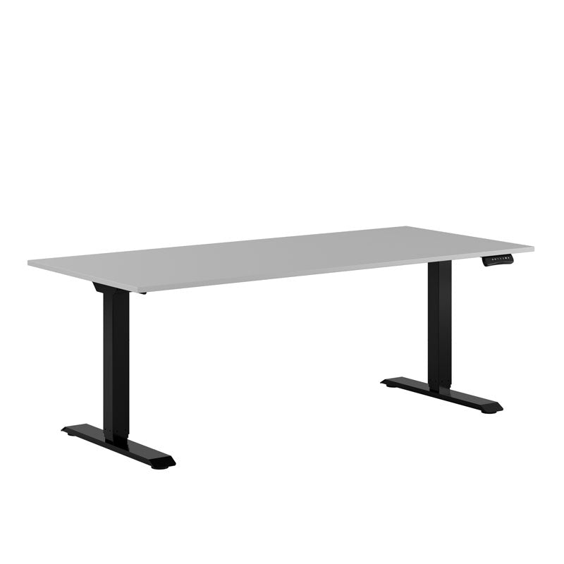 Produktbillede af Premium Hæve/Sænkebord m/2 motorer 180x80cm Grå-sort på tilbud