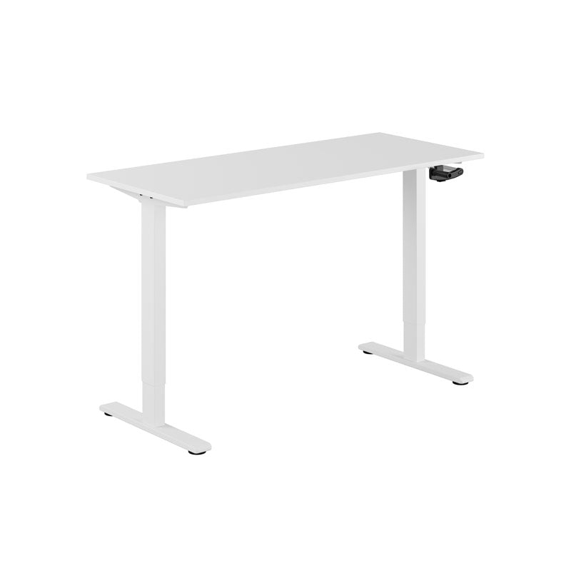 Produktbillede af ECO Hæve/Sænkebord manuelt 140x60cm Hvid-hvid på tilbud