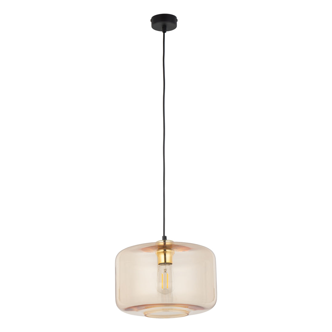 TK Alma loftlampe rav glas guld metalplast og sort plast