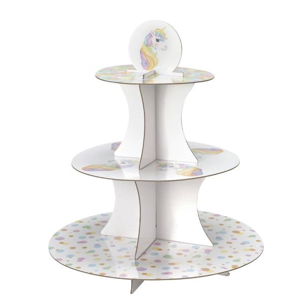 Unicorn Kagestand i 3 Lag Pap ✔ Kæmpe udvalg i  Barlife ✔ Billig fragt og hurtig levering 2 - 5 hverdage - Varenummer: BAR-709099 / Ean: &