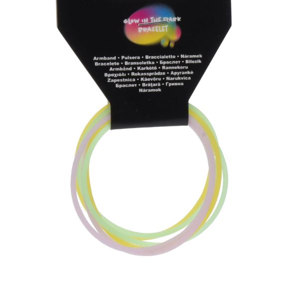 Produktbillede af Armbånd Der Lyser i Mørket 6 Stk på tilbud – premium kvalitet og detaljer