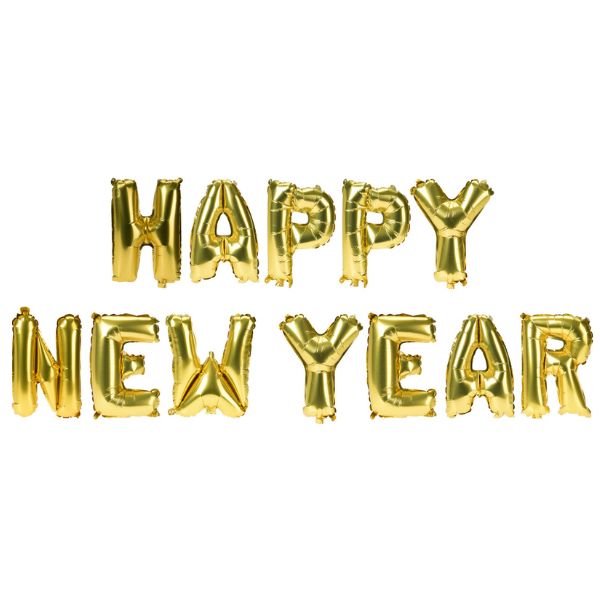Produktbillede af Ballon Folie Godt Nytår Guld på tilbud – premium kvalitet og detaljer