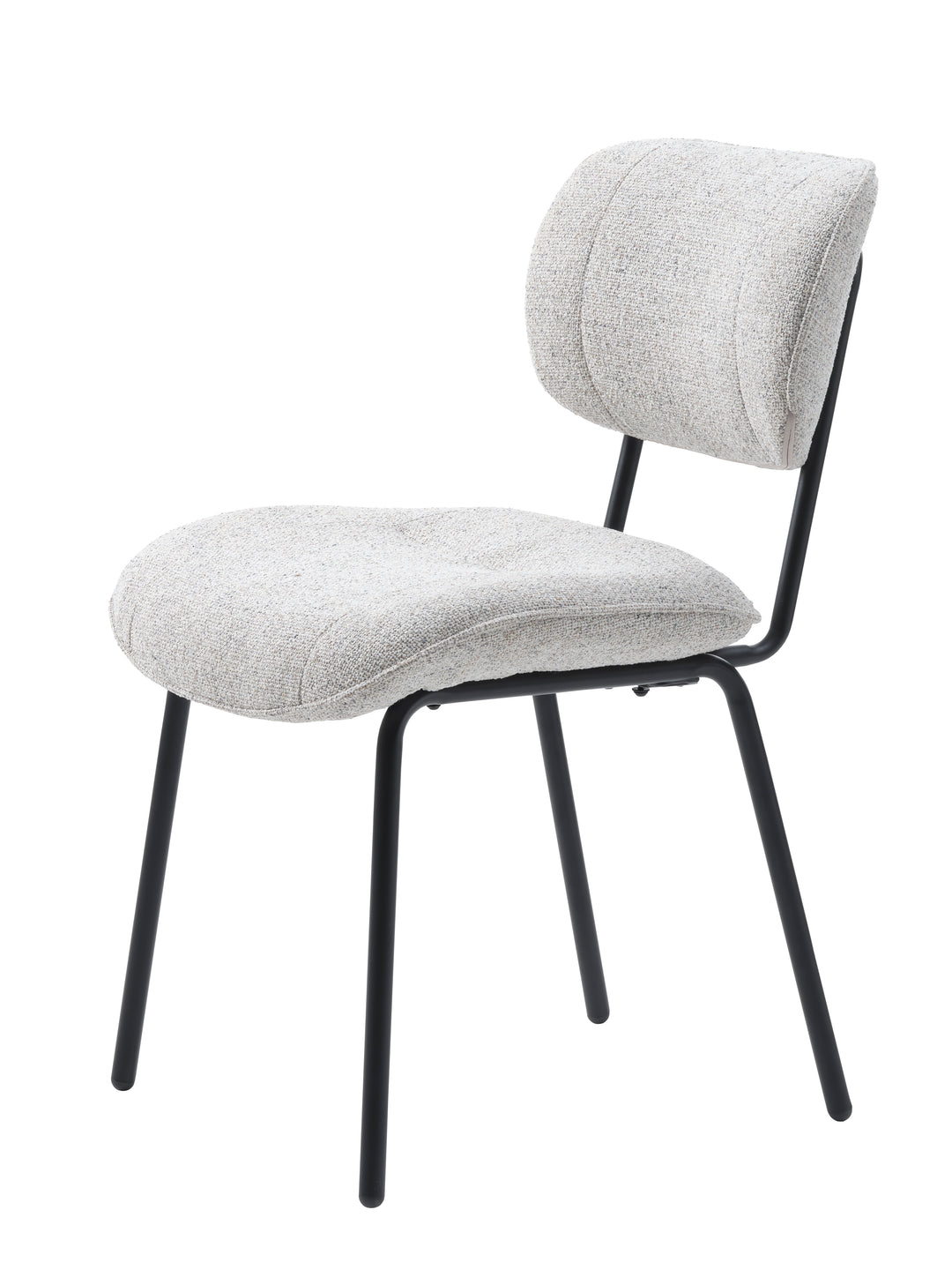 Buffalo spisebordsstol offwhite melange stof og sorte ben