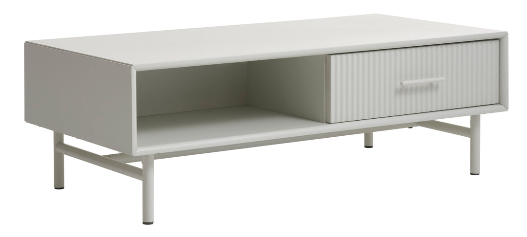 Palma sofabord m. 1 rum og 1 skuffe greige MDF og metal 60x120