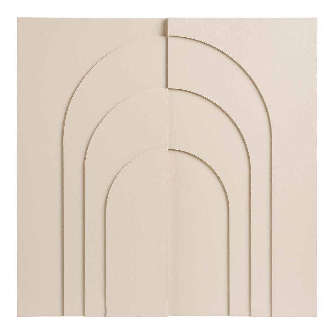 HOUSE NORDIC  Ina vægdekoration kvadratisk beige decorpapir 60x60