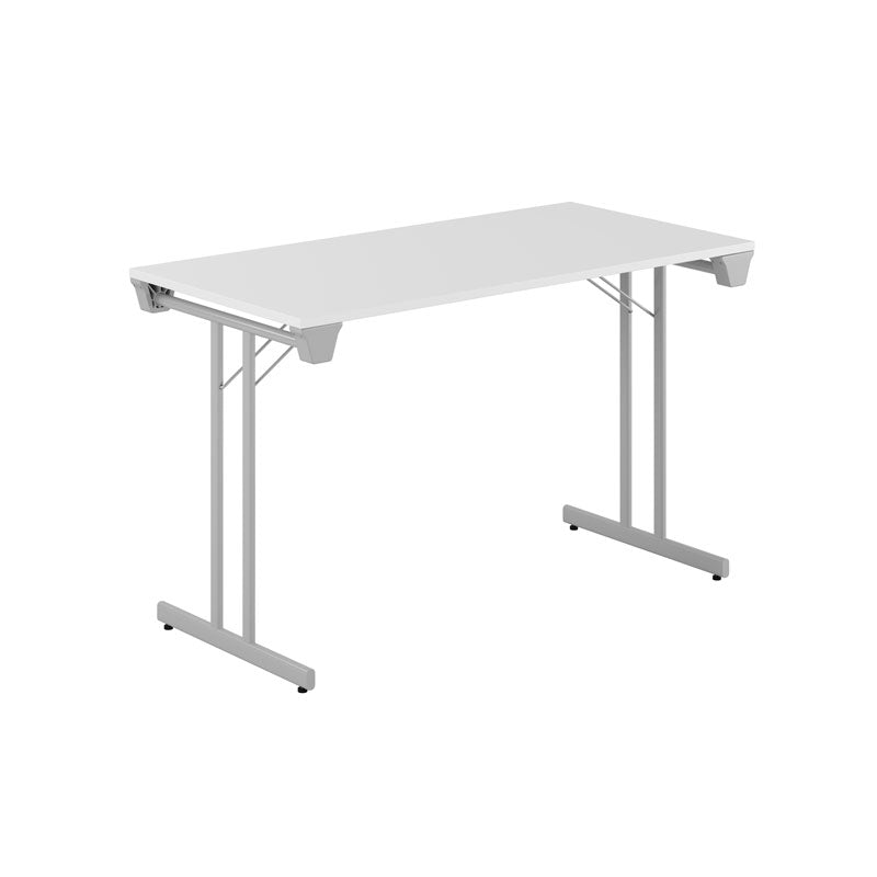 Produktbillede af Dinner Style 120x60cm Sammenklappeligt bord Hvid-grå på tilbud