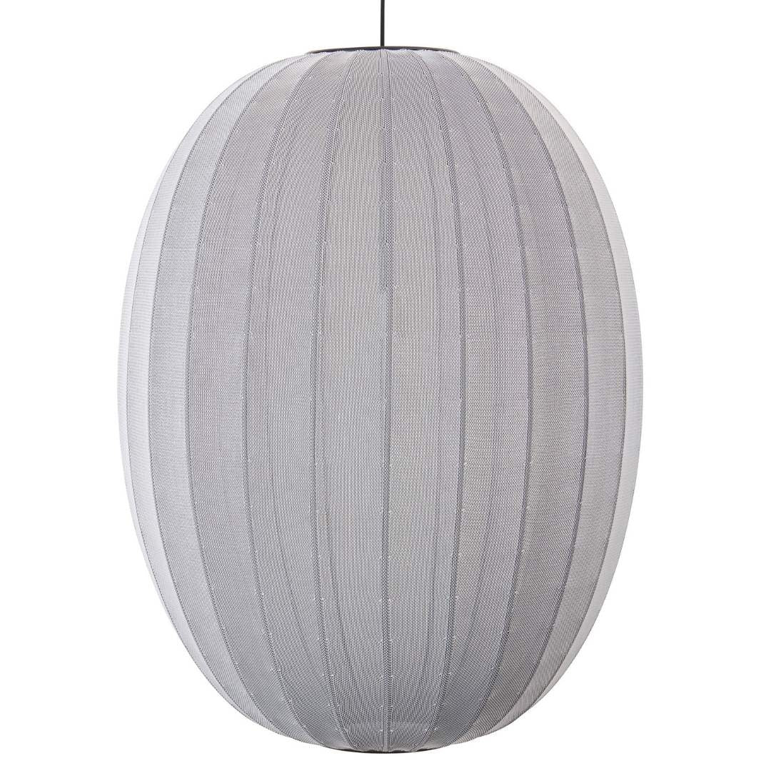 Produktbillede af Knit-Wit 65 High Oval Pendel Silver Made by Hand i premium kvalitet