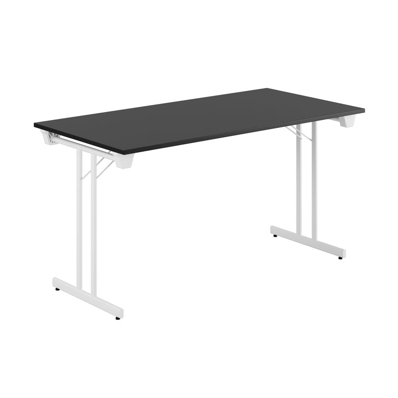 Produktbillede af Dinner Style 140x70cm Sammenklappeligt bord Sort-hvid på tilbud