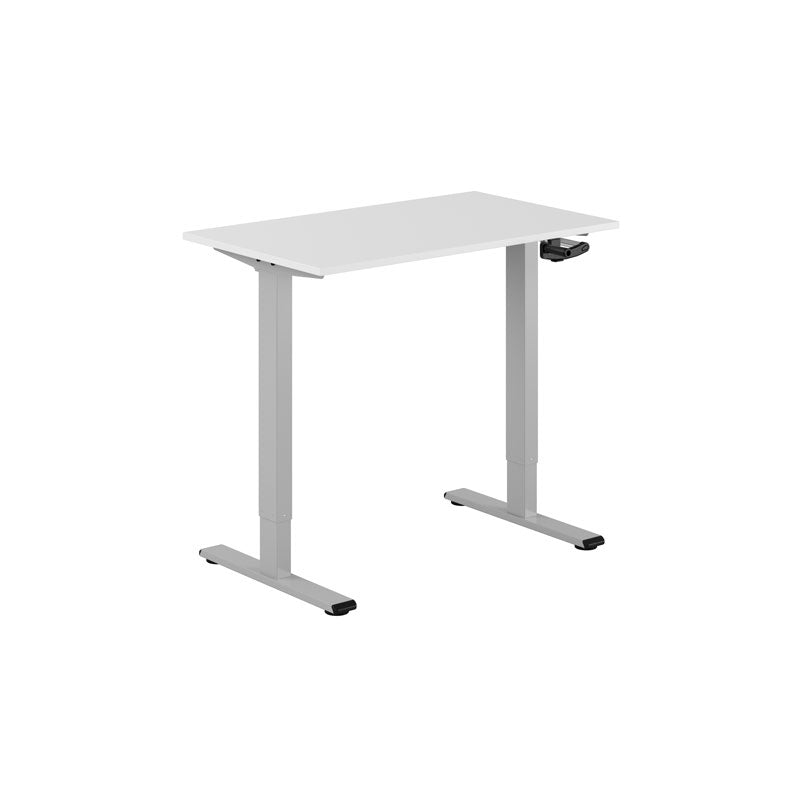 Produktbillede af ECO Hæve/Sænkebord manuelt 100x60cm Hvid-grå på tilbud