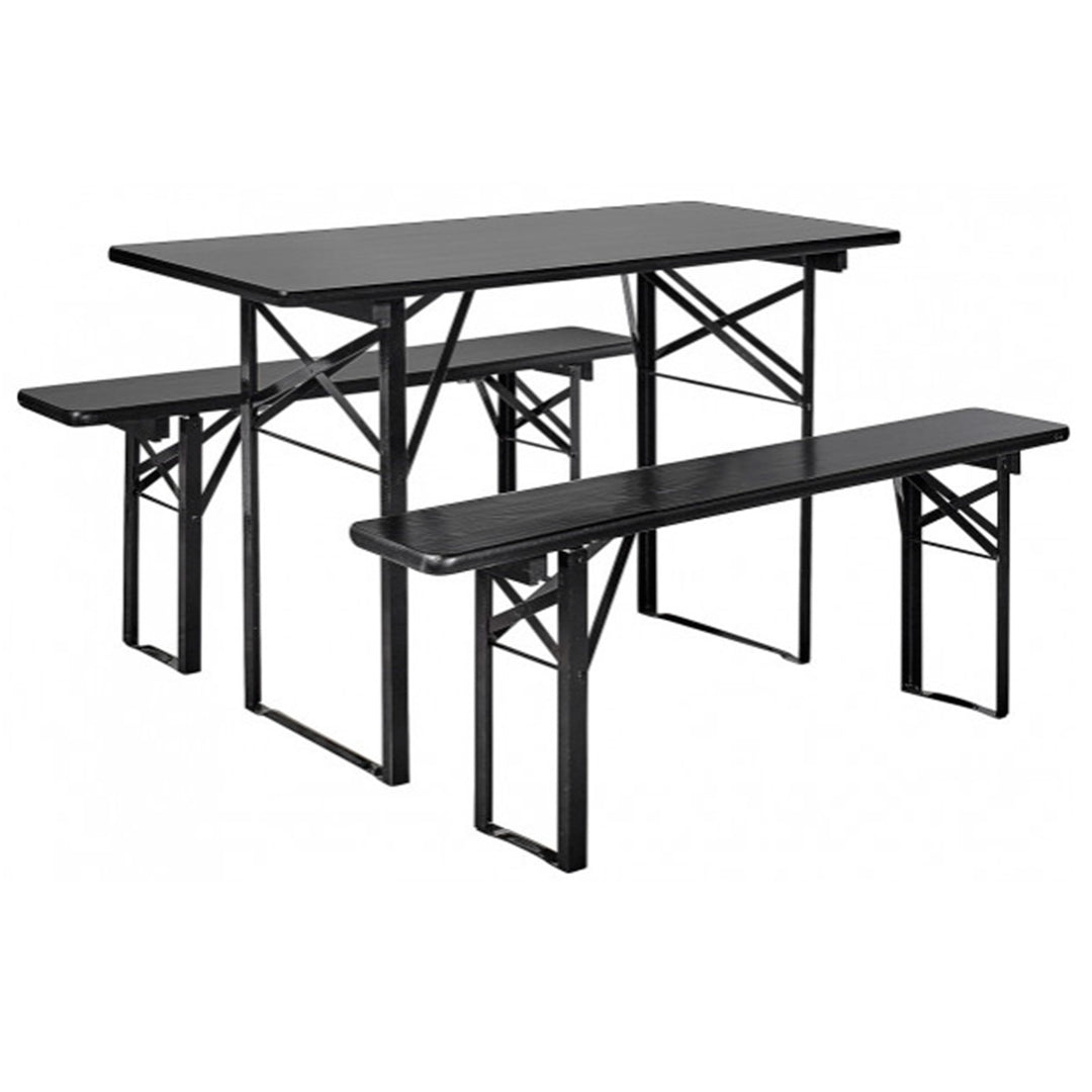 Produktbillede af Brau Balkon Bord/bænk sæt Sort-60 cm på tilbud