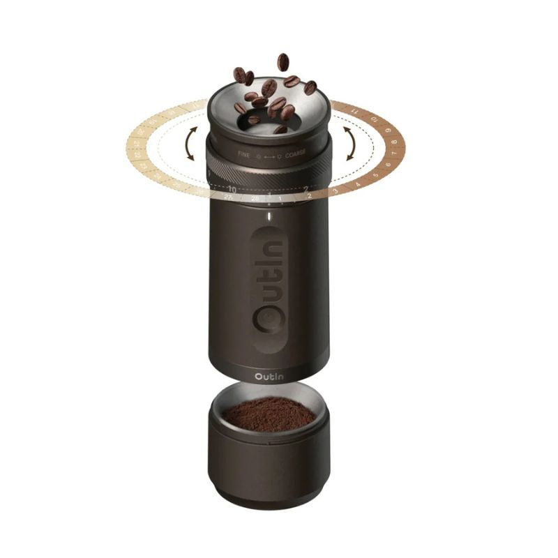 Produktbillede af Outin Fino Bærbar Kaffekværn Brun på tilbud – premium kvalitet og detaljer