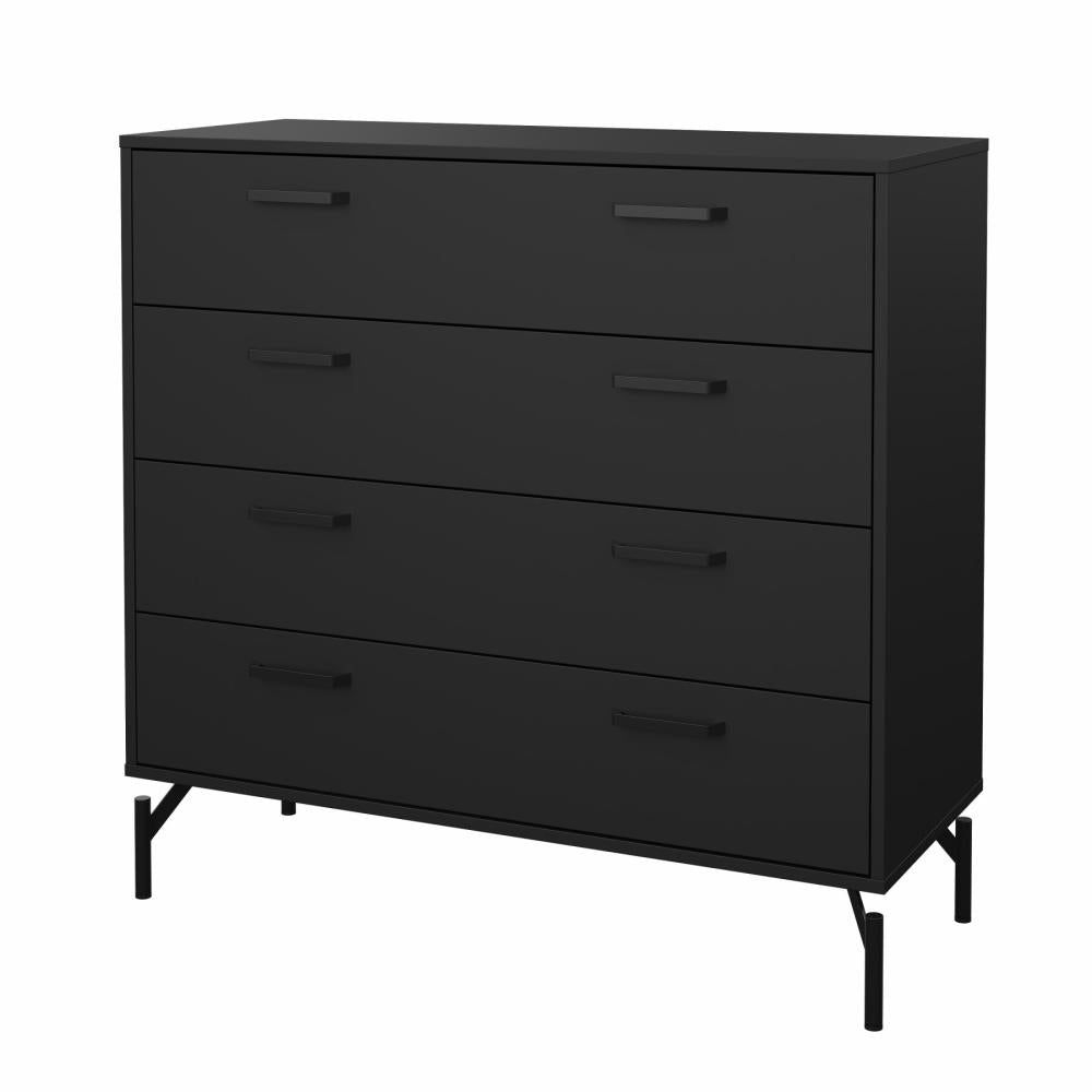 TVILUM Dana Chest 4 skuffer Matt Black 98,7 x 39,8 x 95,8 cm