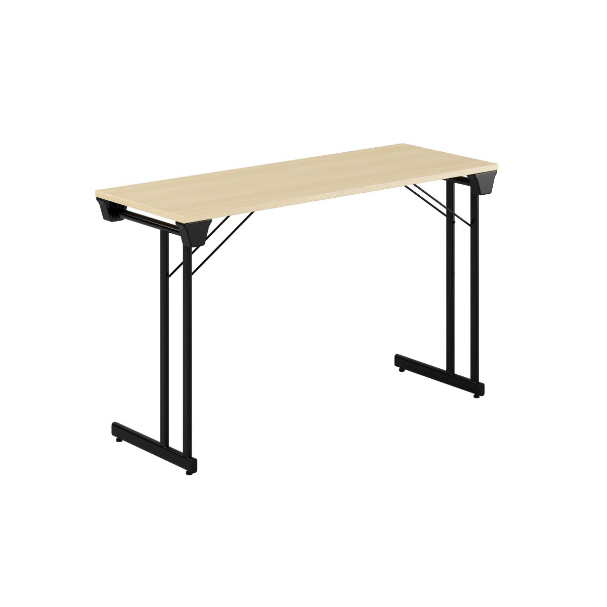 Produktbillede af Kongress Style 120x45cm Sammenklappeligt bord Birk-sort på tilbud