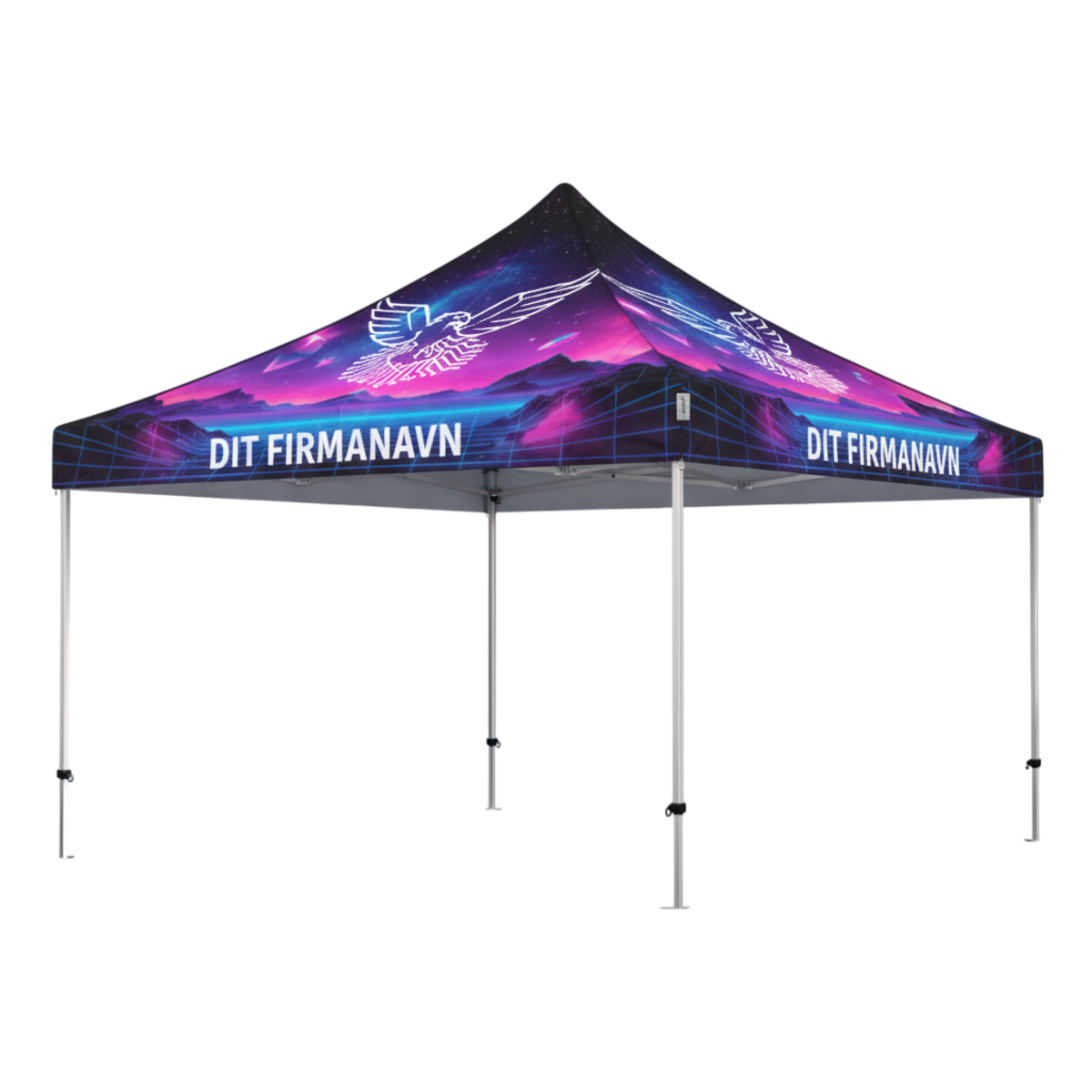 Produktbillede af Foldetelt Komplet 4x4m HEXA Heavy Duty Fullprint på tilbud