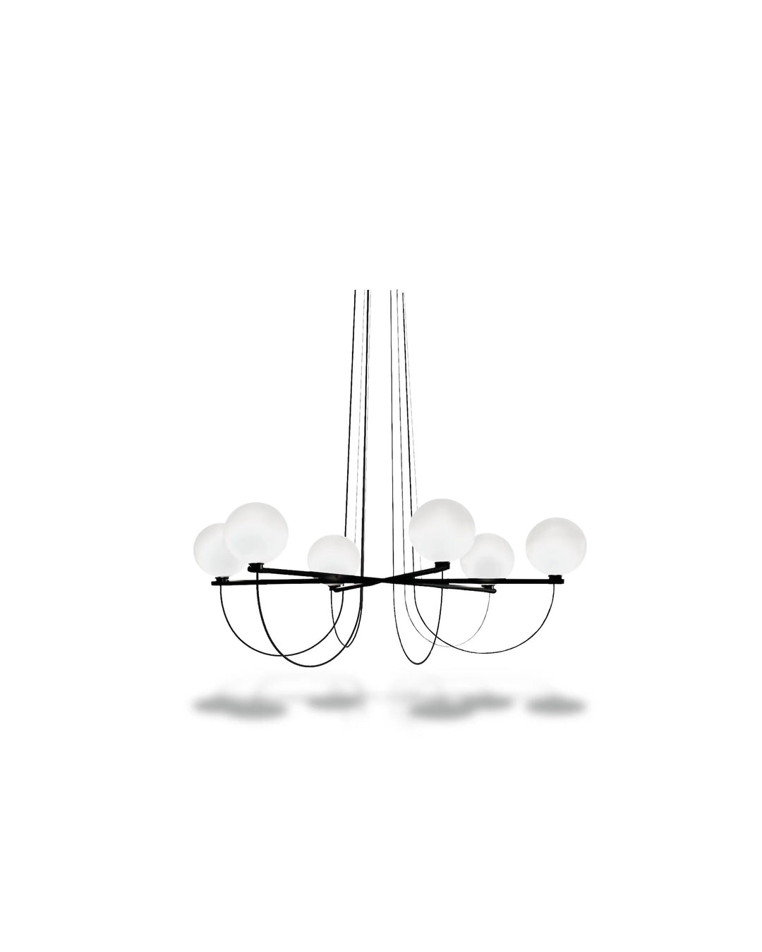 Produktbillede af HANDVÄRK 6-GLOBE CHANDELIER 132 i premium kvalitet