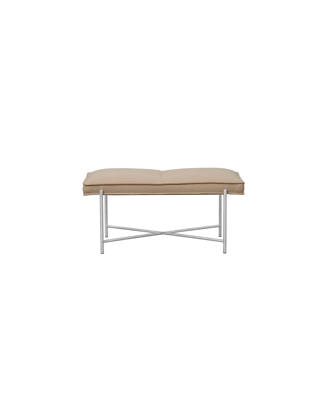 Produktbillede af HANDVÄRK PIANO BENCH STAINLESS STEEL FRAME LIGHT CREAM 95 i premium kvalitet