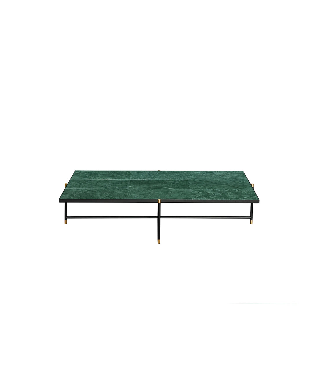 Produktbillede af HANDVÄRK COFFEE TABLE BRASS FRAME GRØN 140 i premium kvalitet