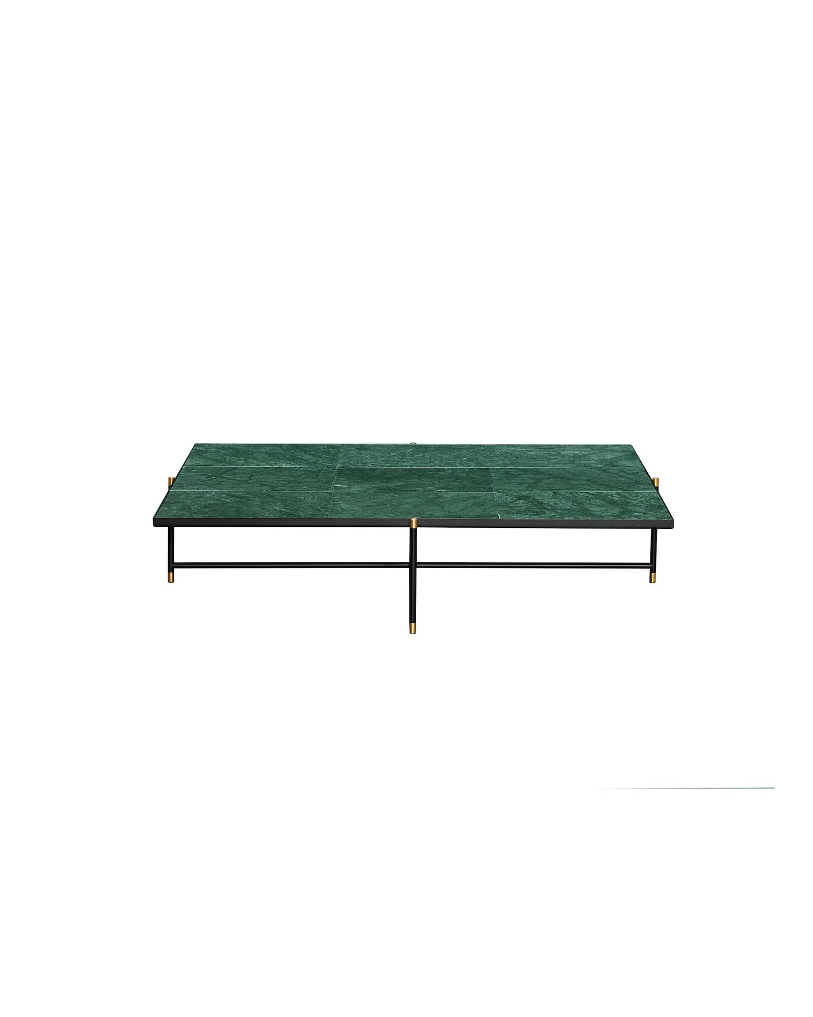 Produktbillede af HANDVÄRK COFFEE TABLE BRASS FRAME GRØN 140 i premium kvalitet