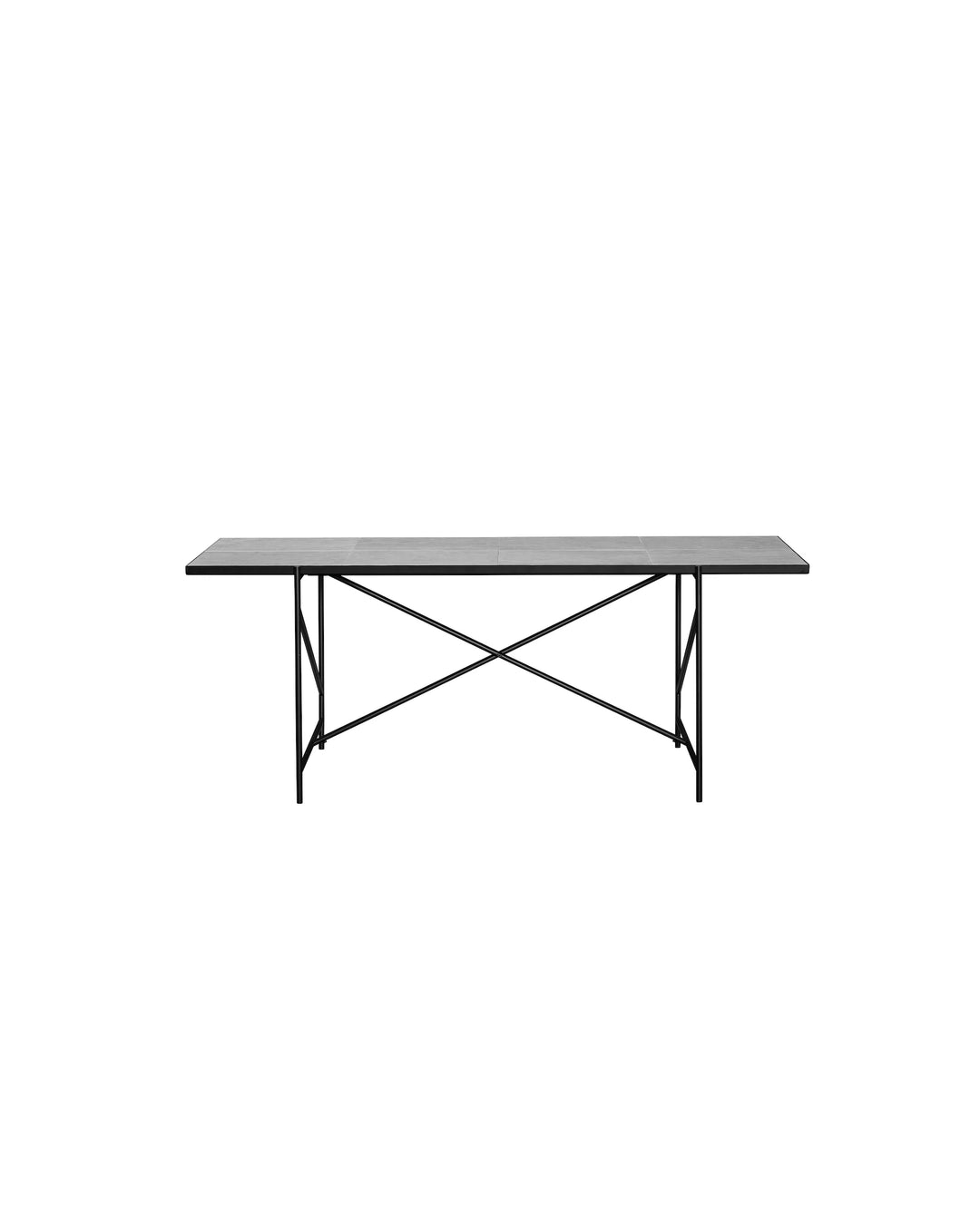 Produktbillede af HANDVÄRK DINING TABLE BLACK FRAME LYSEGRÅ 185 i premium kvalitet