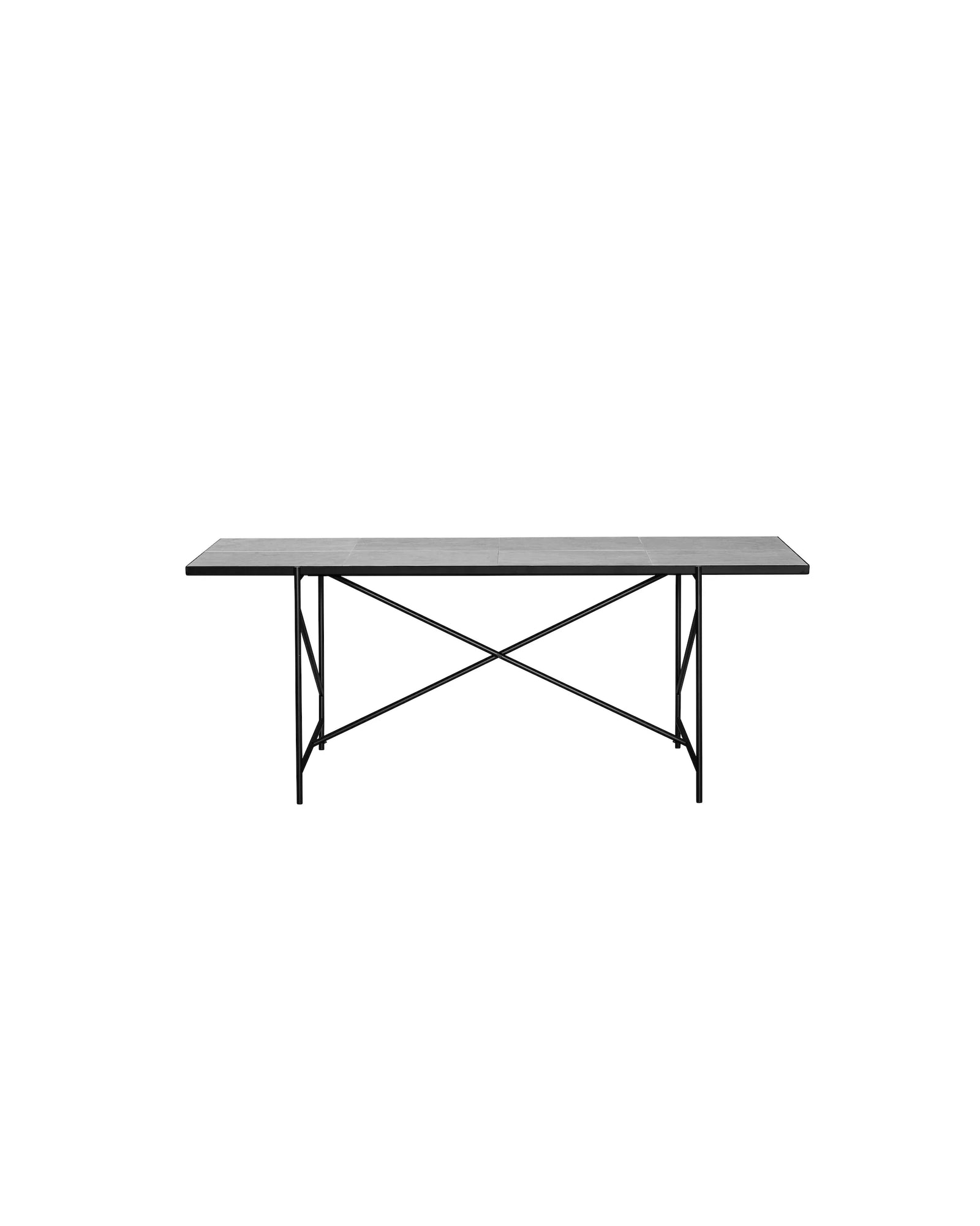 Produktbillede af HANDVÄRK DINING TABLE BLACK FRAME LYSEGRÅ 185 i premium kvalitet